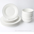 Porzellan-Nudelschale weiße Gerichte Keramik-Restaurantteller